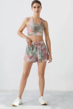 Dash and Stars Short Tecnico Malla Interior Pincelada Rosa Hot
