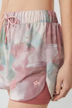 Dash and Stars Short Tecnico Malla Interior Pincelada Rosa Hot