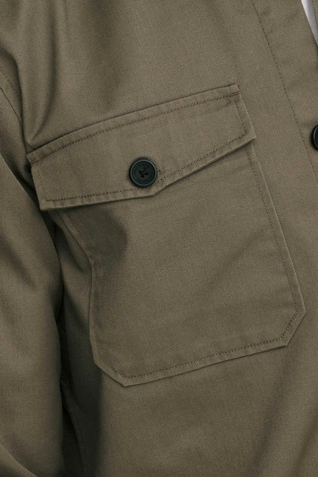 Only & Sons Sobrecamisa Marron Medio