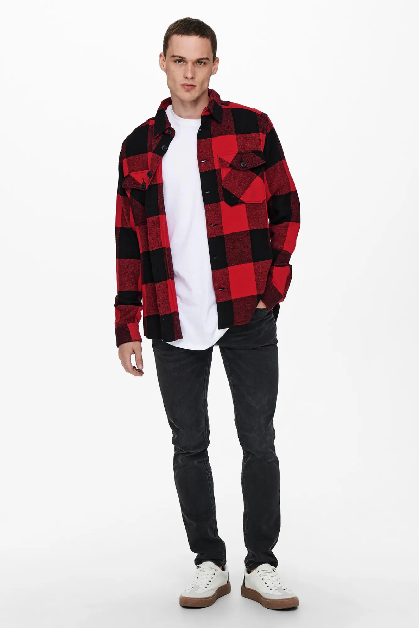 Only & Sons Sobrecamisa Rojo Sale