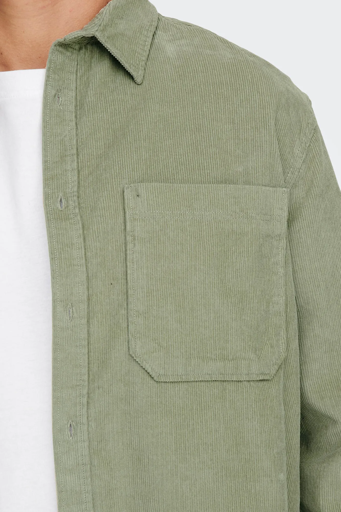 Only & Sons Sobrecamisa Verde Clearance