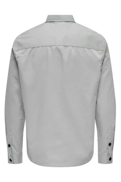 Only & Sons Sobrecamisa Gris Medio