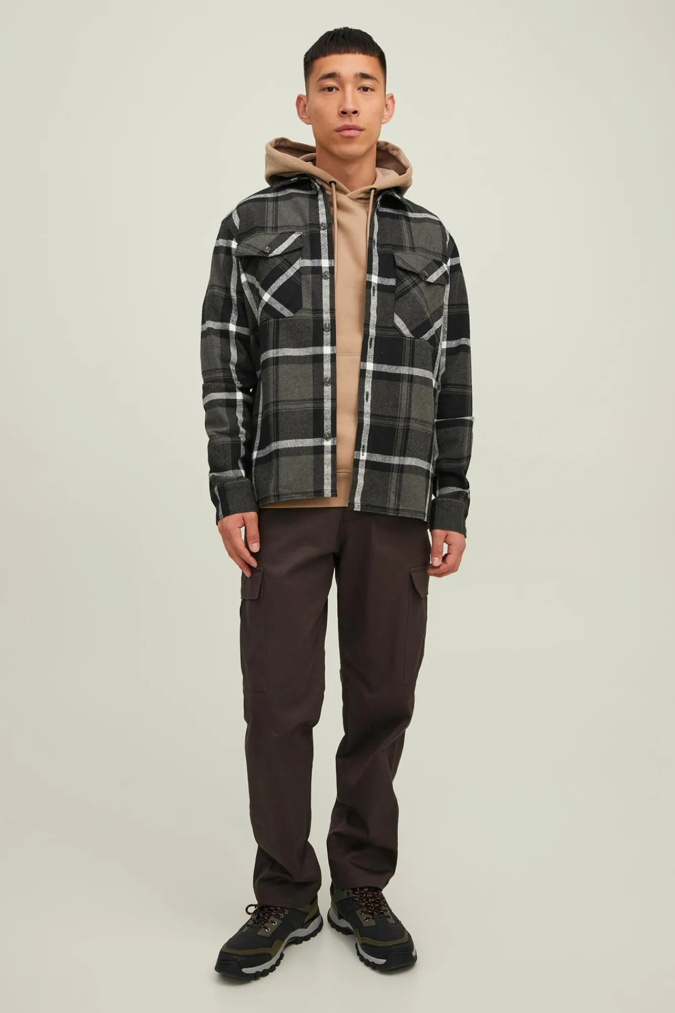 Jack & Jones Sobrecamisa Bolsillos Gris Medio