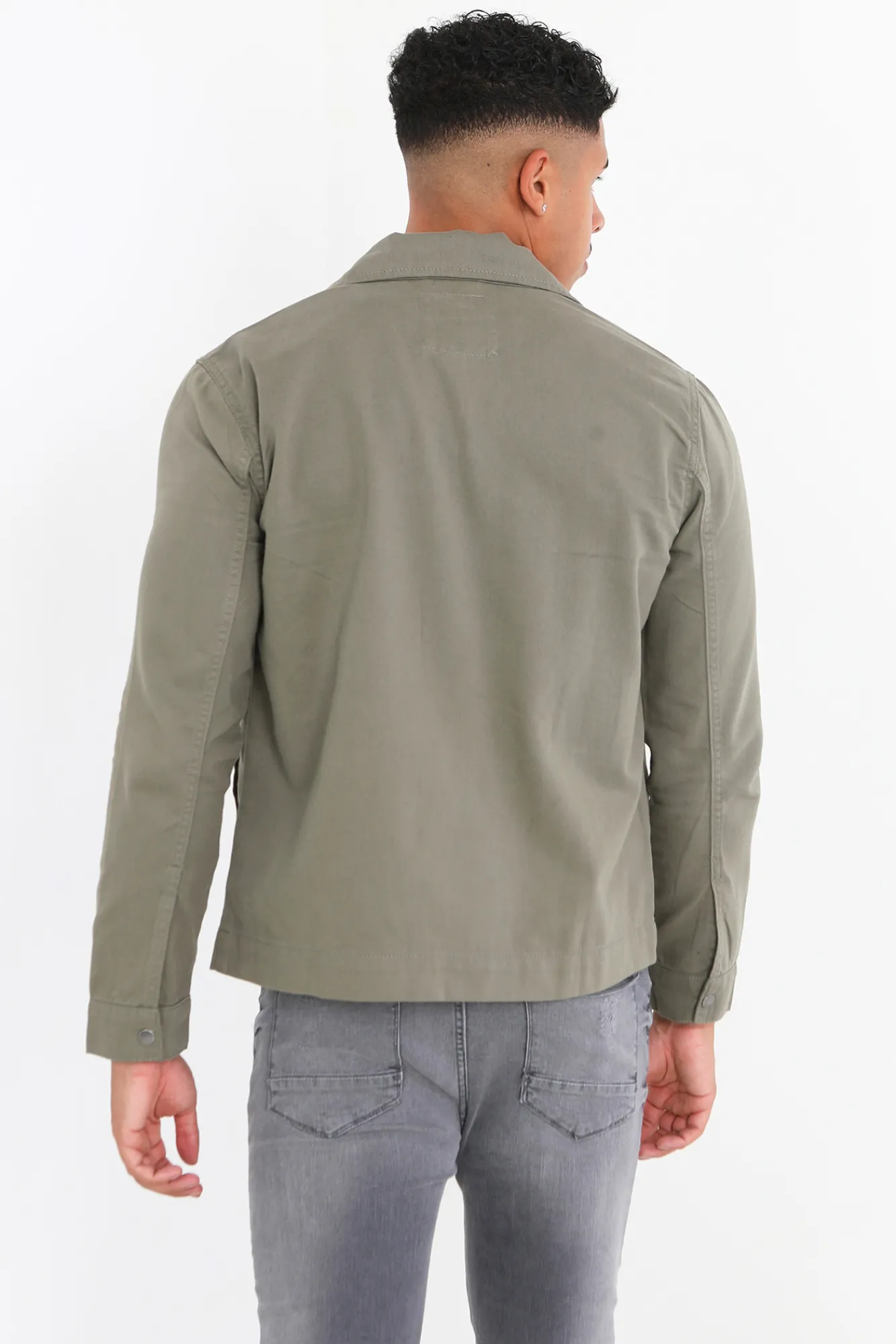 Brave Soul Sobrecamisa Con Cremallera Y Bolsillos Kaki Claro Sale