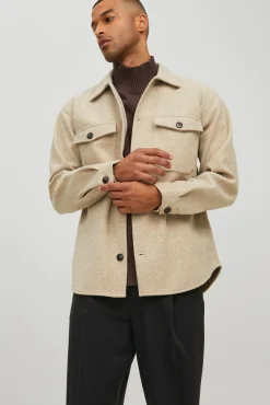 Jack & Jones Sobrecamisa Cuello Camisero Marron Best