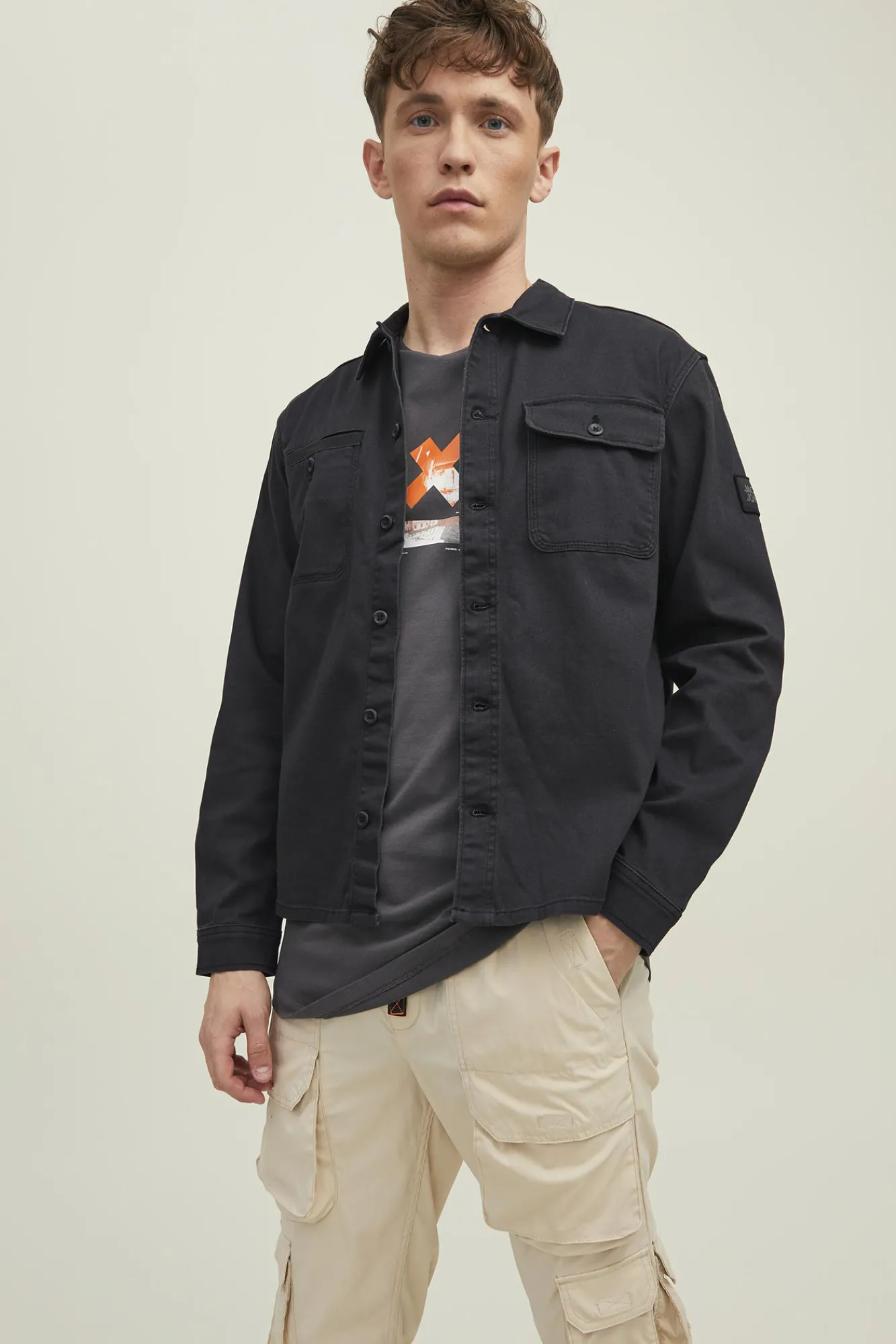 Jack & Jones Sobrecamisa Informal Negro Best