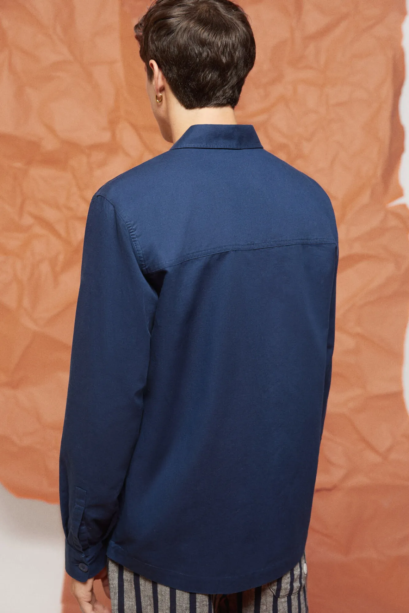* Sobrecamisa Lino Azul Medio Discount