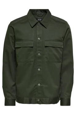 Only & Sons Sobrecamisa Lisa Verde New