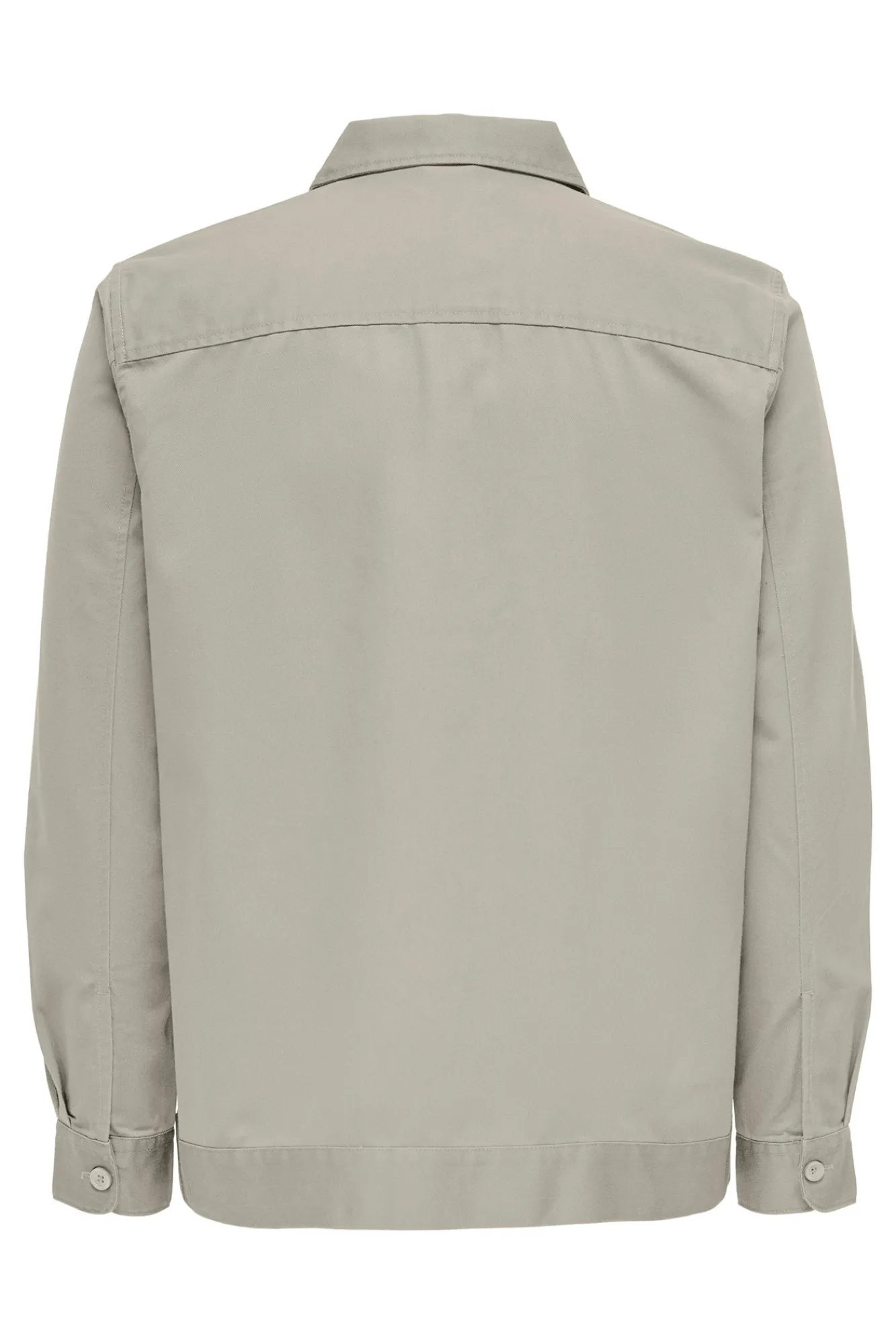 Only & Sons Sobrecamisa Lisa Gris Medio