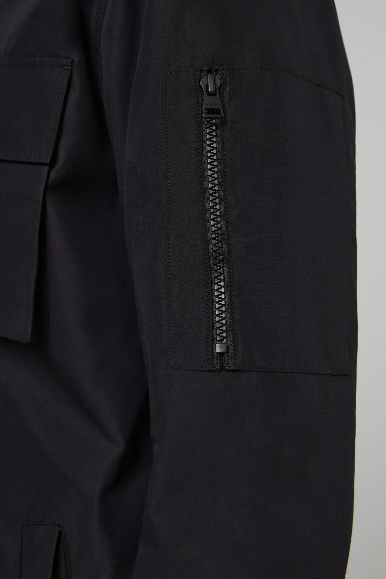 HUGO Sobrecamisa Lona Negro Hot