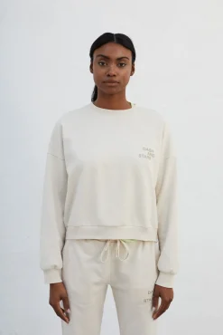 Dash and Stars Sudadera 100% Algodon Blanca Beige Online