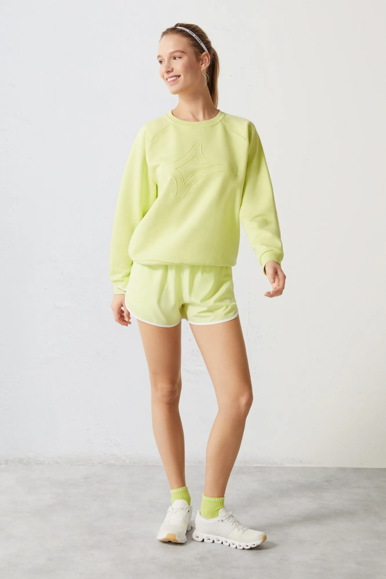Dash and Stars Sudadera 100% Algodon Logo Lima Verde Discount
