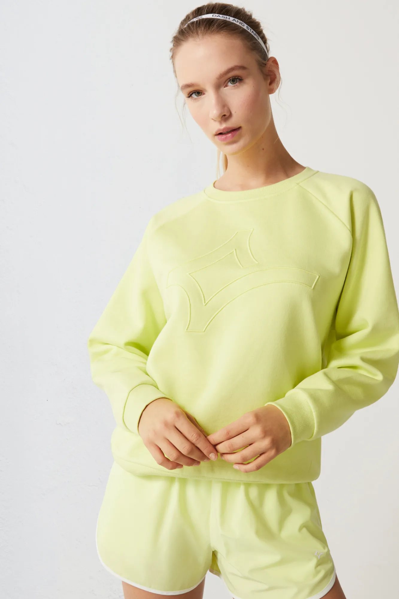 Dash and Stars Sudadera 100% Algodon Logo Lima Verde Discount