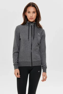 Only Play Sudadera Con Cremallera Cuello Alto Gris New