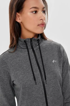 Only Play Sudadera Con Cremallera Cuello Alto Gris New