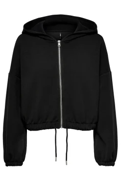 Only Sudadera Corta Con Capucha Negro Outlet