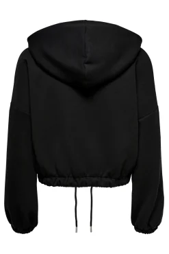 Only Sudadera Corta Con Capucha Negro Outlet
