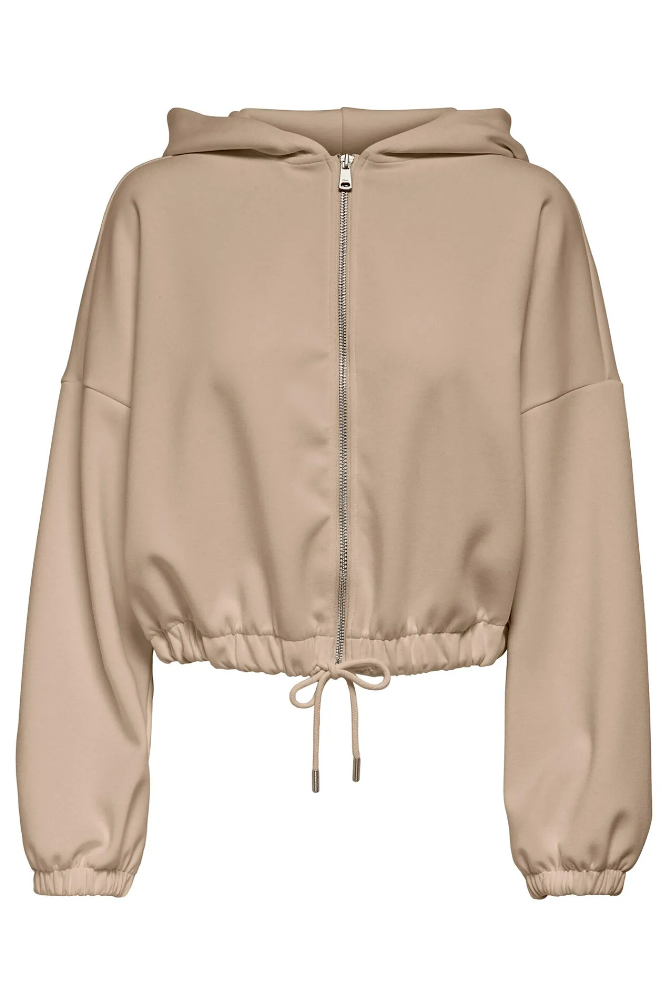 Only Sudadera Corta Con Capucha Beige Medio Outlet