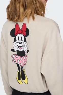 Only Sudadera Mickey Mouse Beige Medio Sale