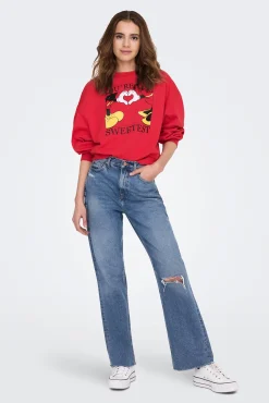 Only Sudadera Mickey Mouse Rojo Best