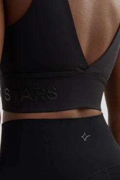 Dash and Stars Sujetador Deportivo 4D Strecht Negro Clearance