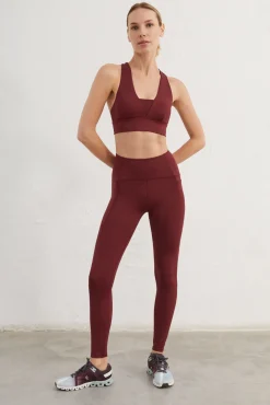 Dash and Stars Sujetador Deportivo Granate 4D Stretch Estampado Outlet