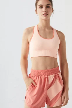 Dash and Stars Sujetador Deportivo Reversible Naranja Rojo Hot