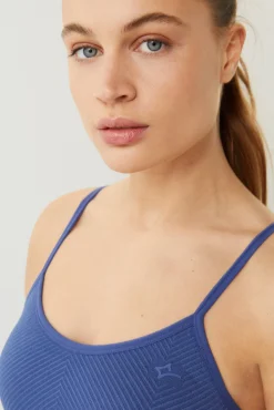 Dash and Stars Sujetador Top Deportivo Oscuro Seamless Comfort Azul Sale