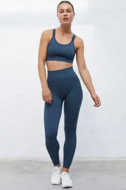 Dash and Stars Sujetador Top Deportivo Verde Seamless Comfort Azul New