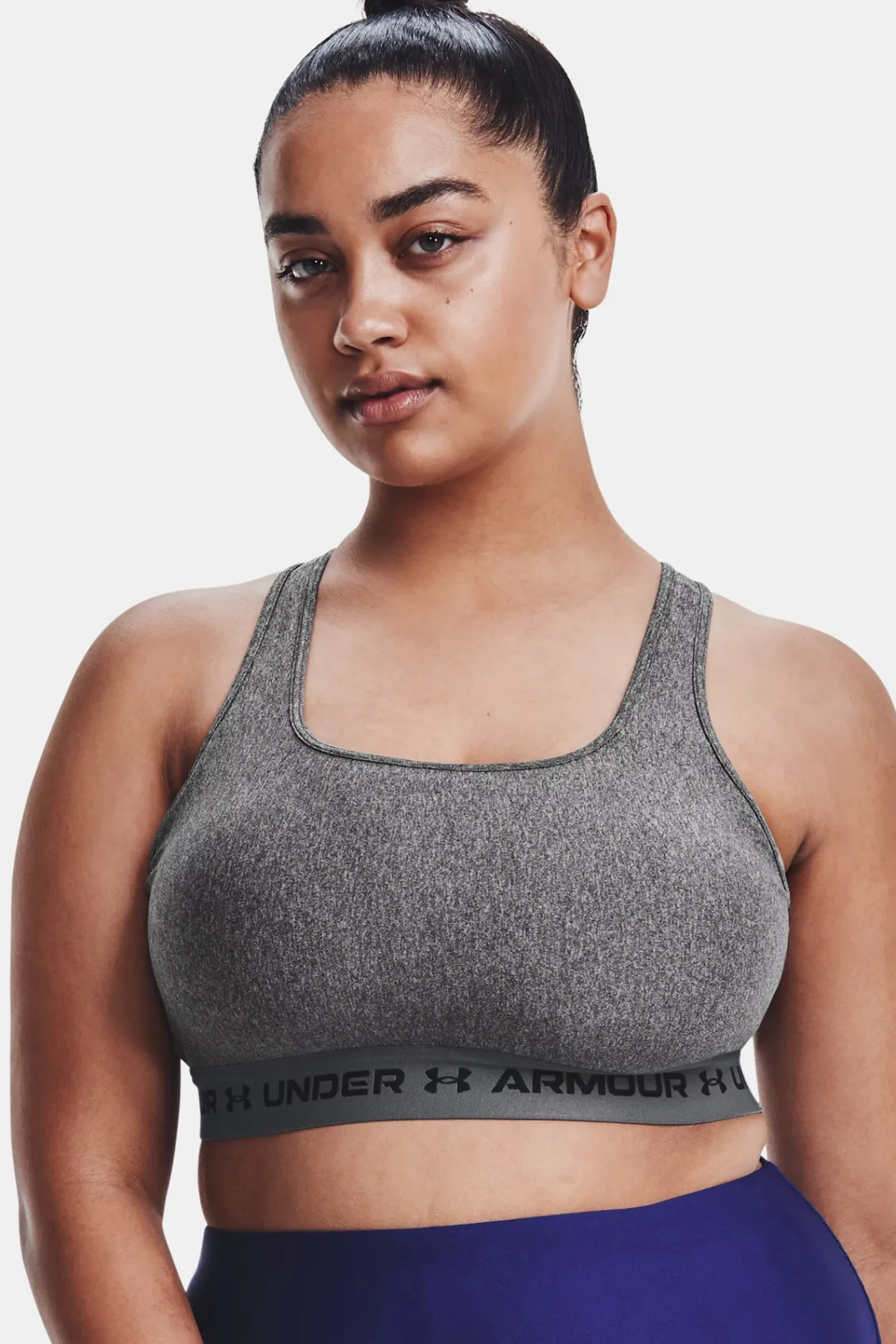 Under Armour Sujetador Ua Crossback Mid Gris Hot