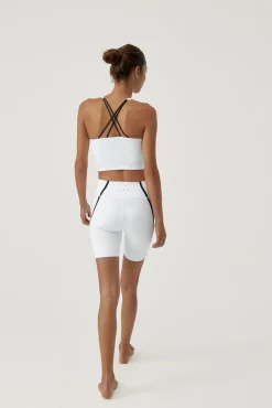 Born Living Yoga Top Daira White/Black Negro Clearance