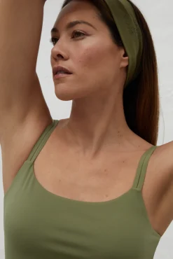 Dash and Stars Top Sujetador Deportivo Verde Collagen Feel Estampado Hot