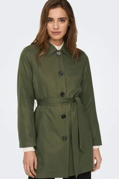 Only Trench Cinturon Verde