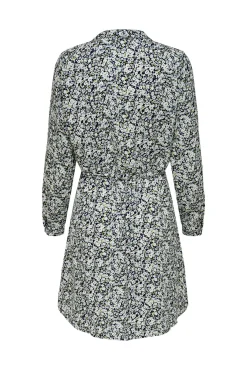 Only Vestido Camisero Botones Azul Medio Sale