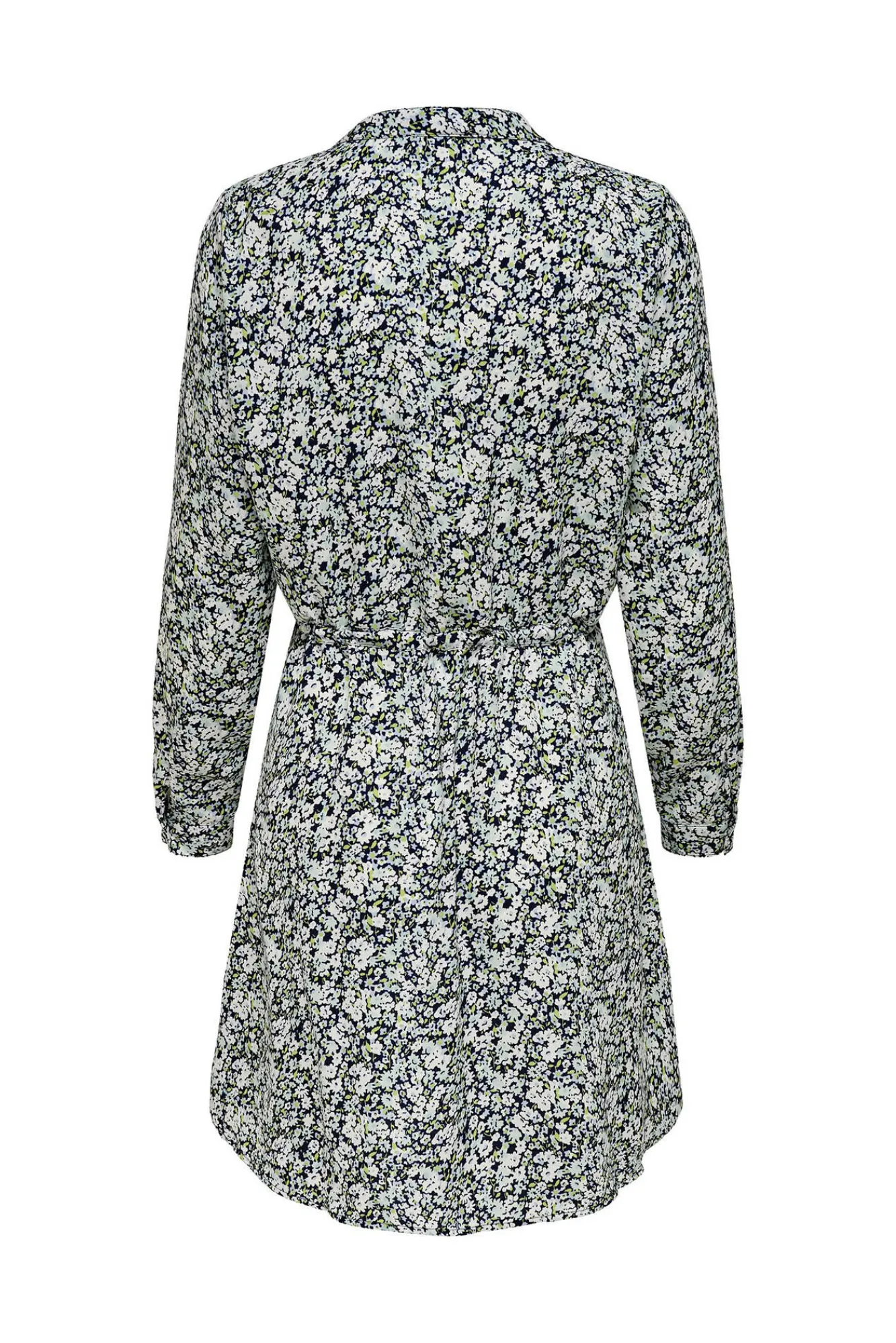 Only Vestido Camisero Botones Azul Medio Sale