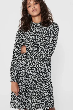 JDY Vestido Camisero Estampado Floral Negro Best