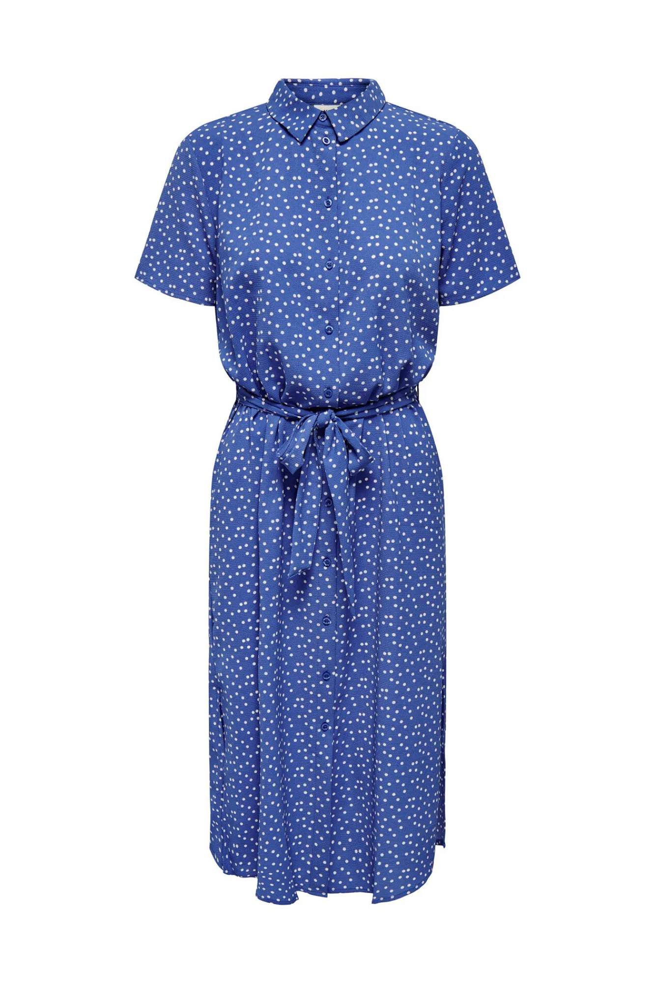 JDY Vestido Camisero Midi Azul Medio Discount