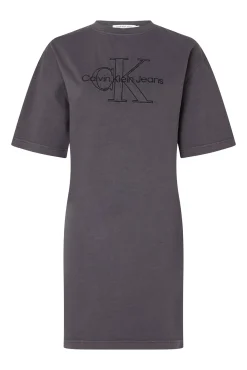 Calvin Klein Vestido Camiseta Manga Corta Negro Sale