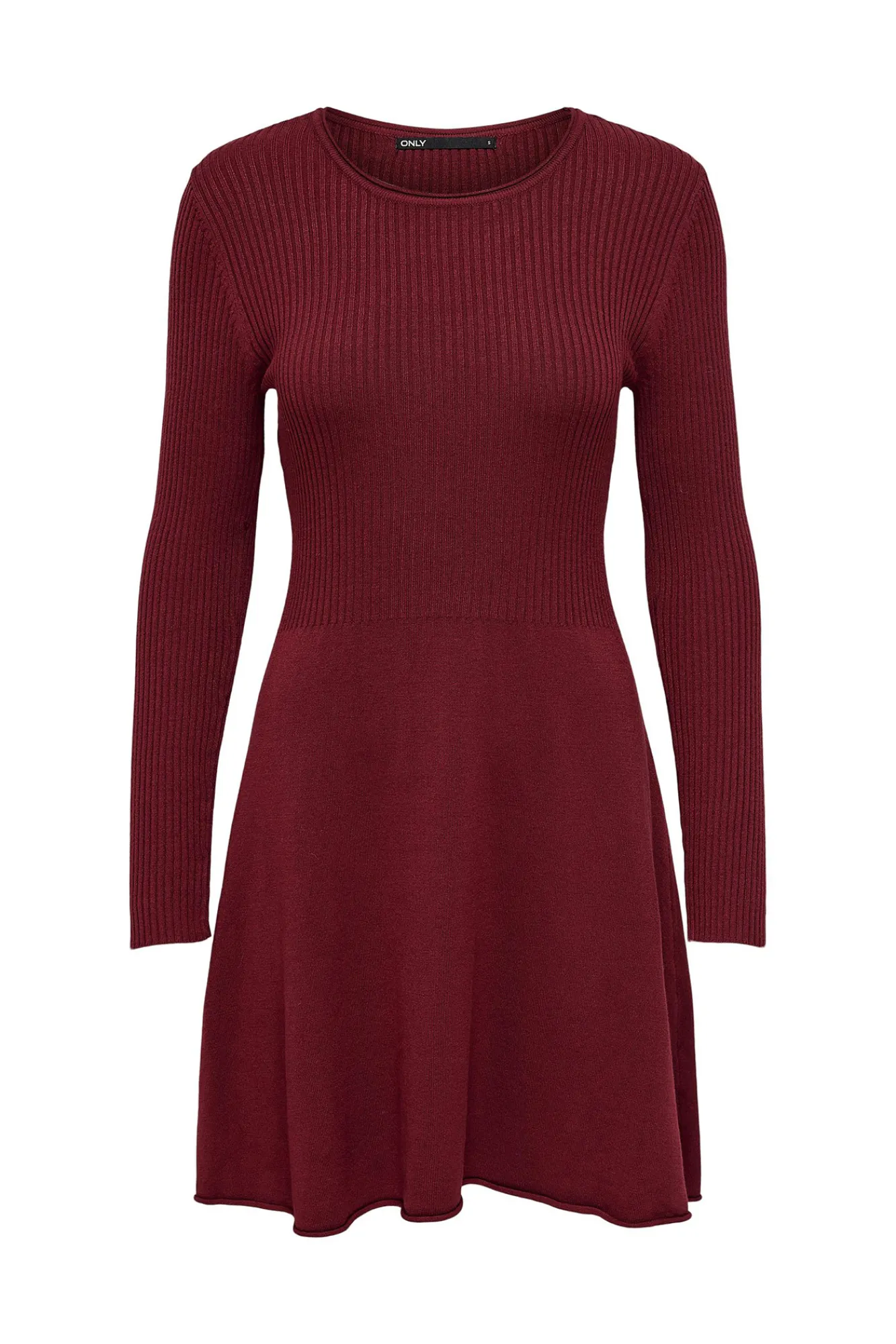 Only Vestido Canale Manga Larga Rojo Clearance