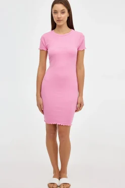 Inside Vestido Canele Bordado Rosa Discount