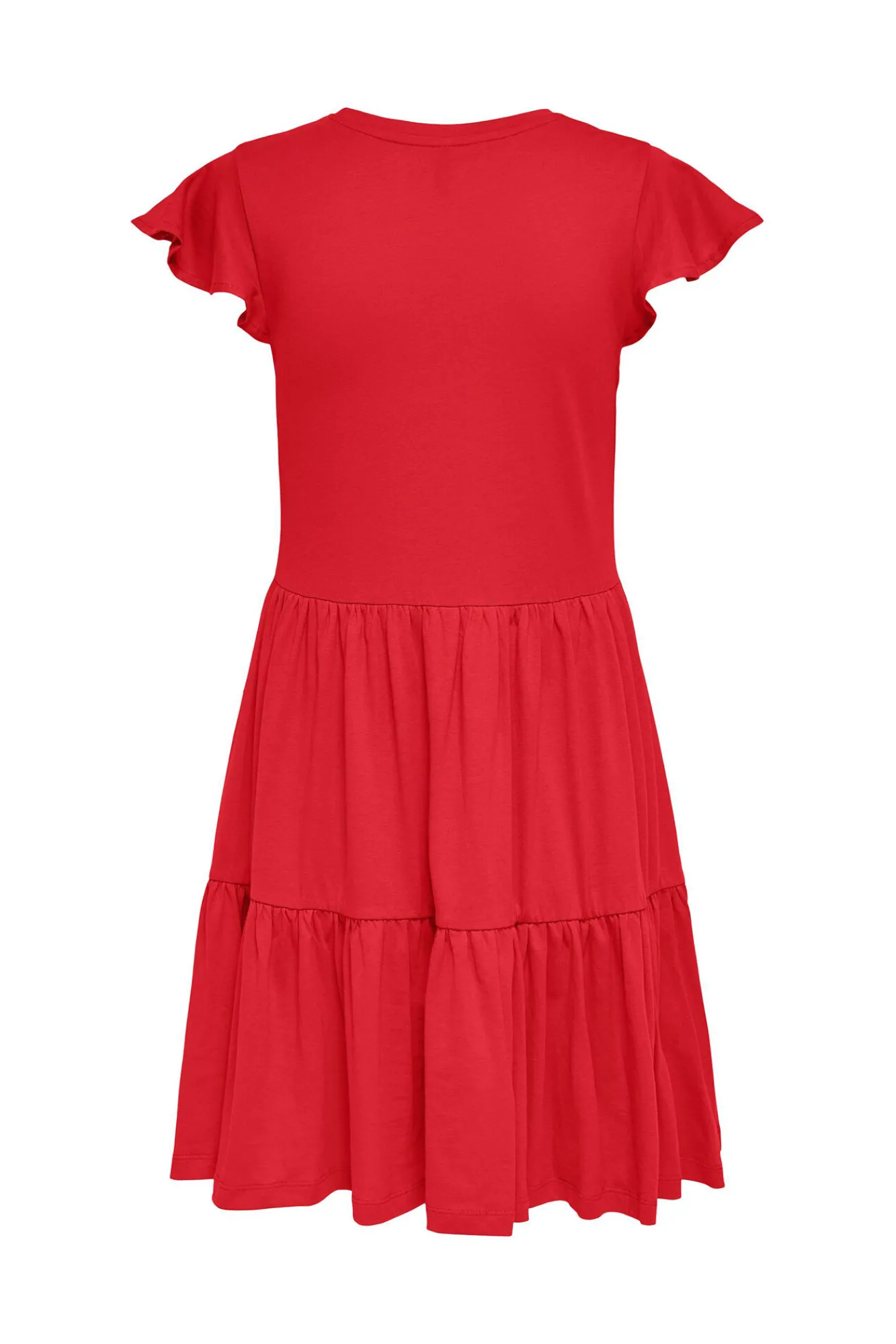 Only Vestido Con Volantes Rojo Best