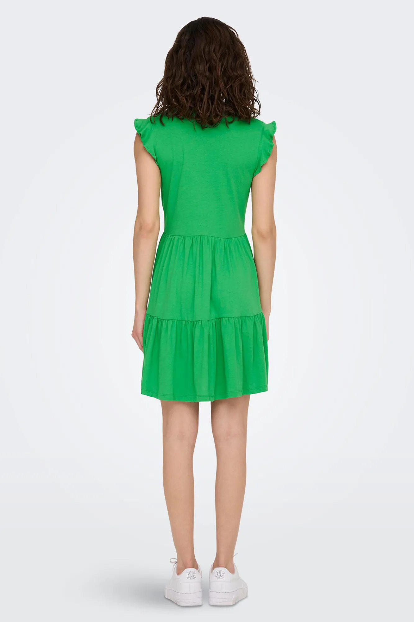 Only Vestido Con Volantes Verde Best