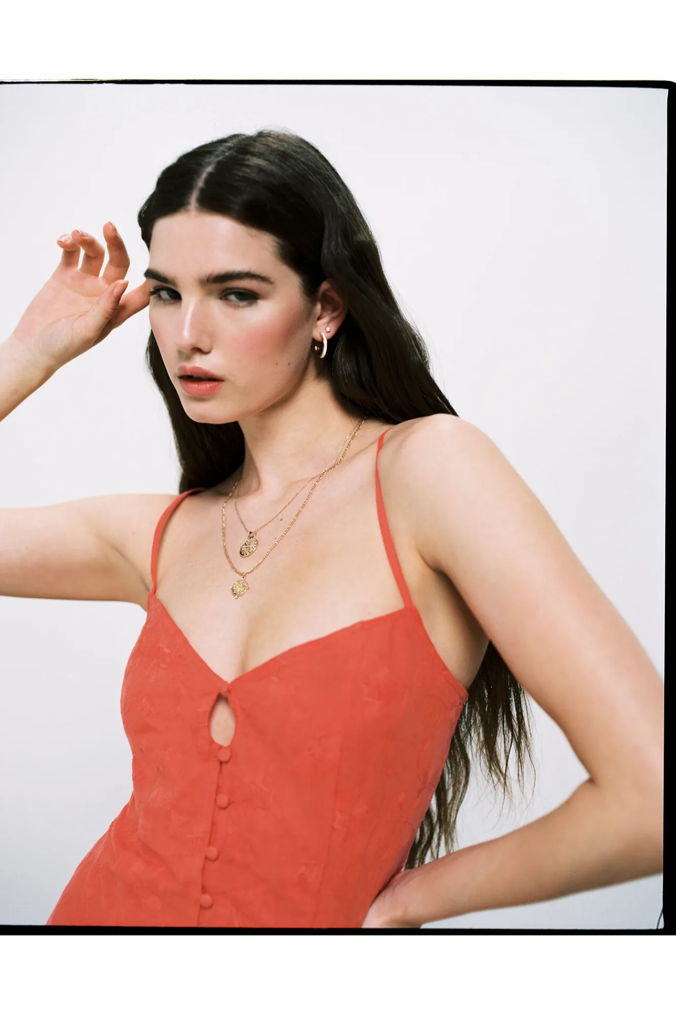 High Spirits Vestido Coral Rojo Clearance