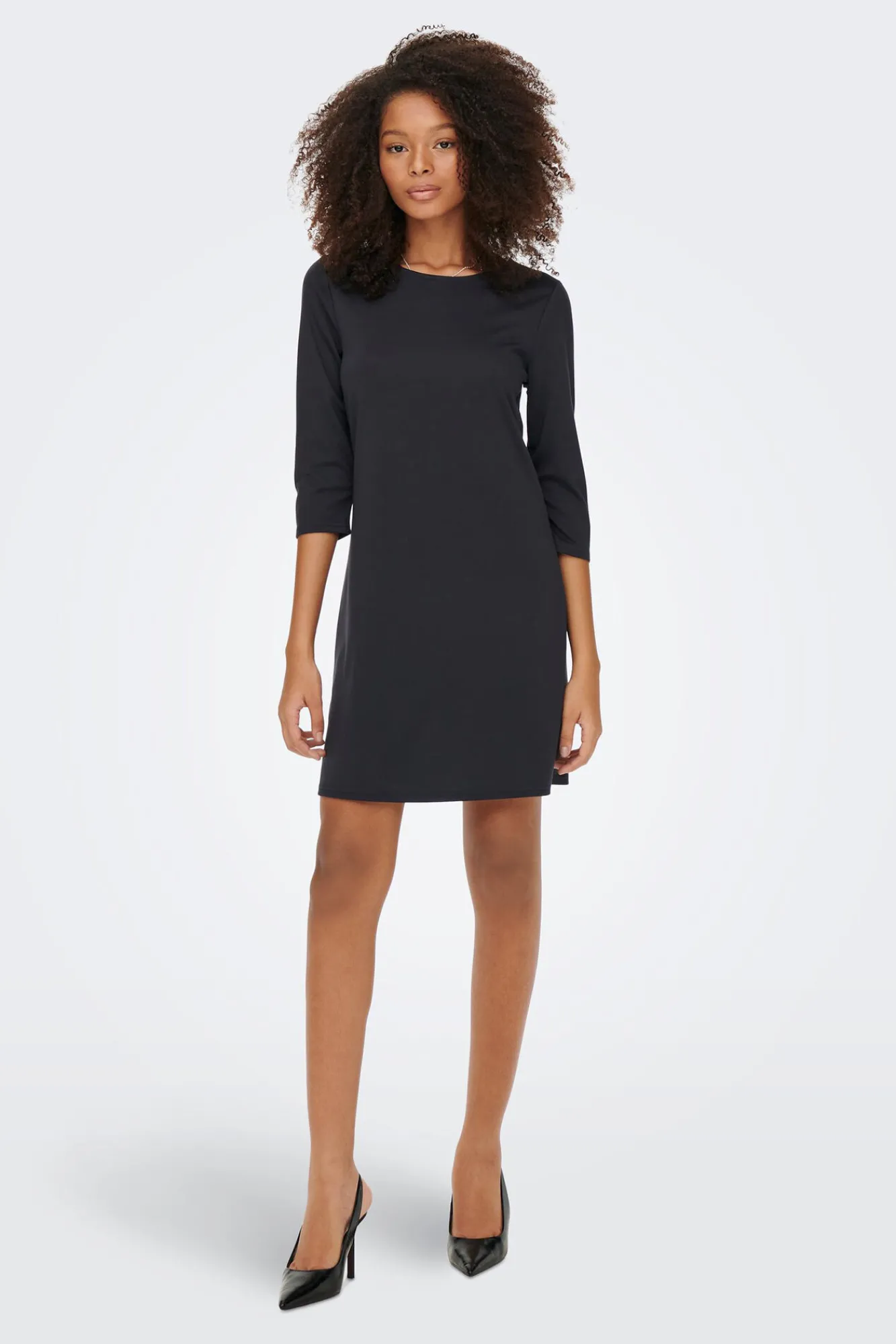 Only Vestido Corto Gris Medio Sale