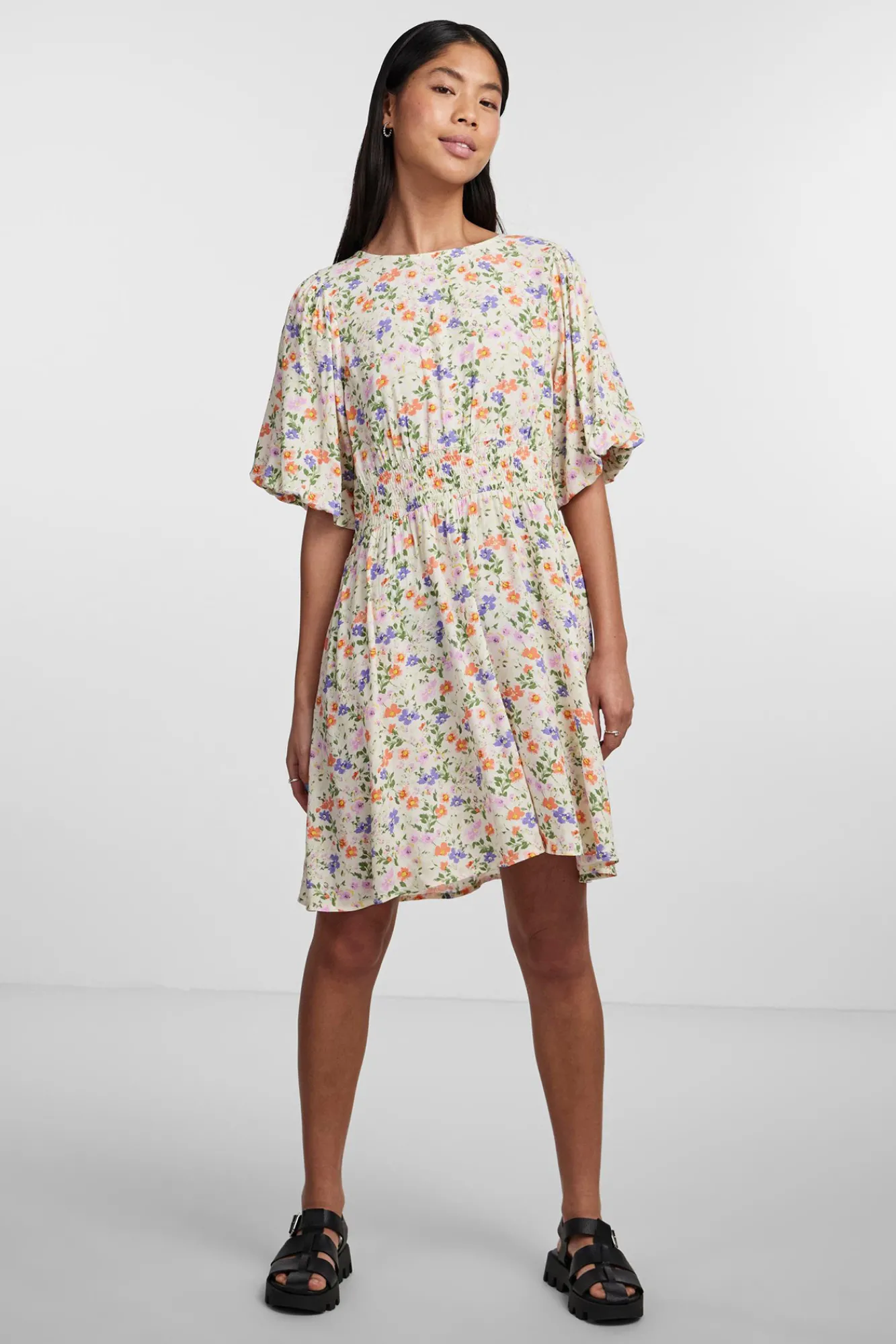 Pieces Vestido Corto Blanco Hot