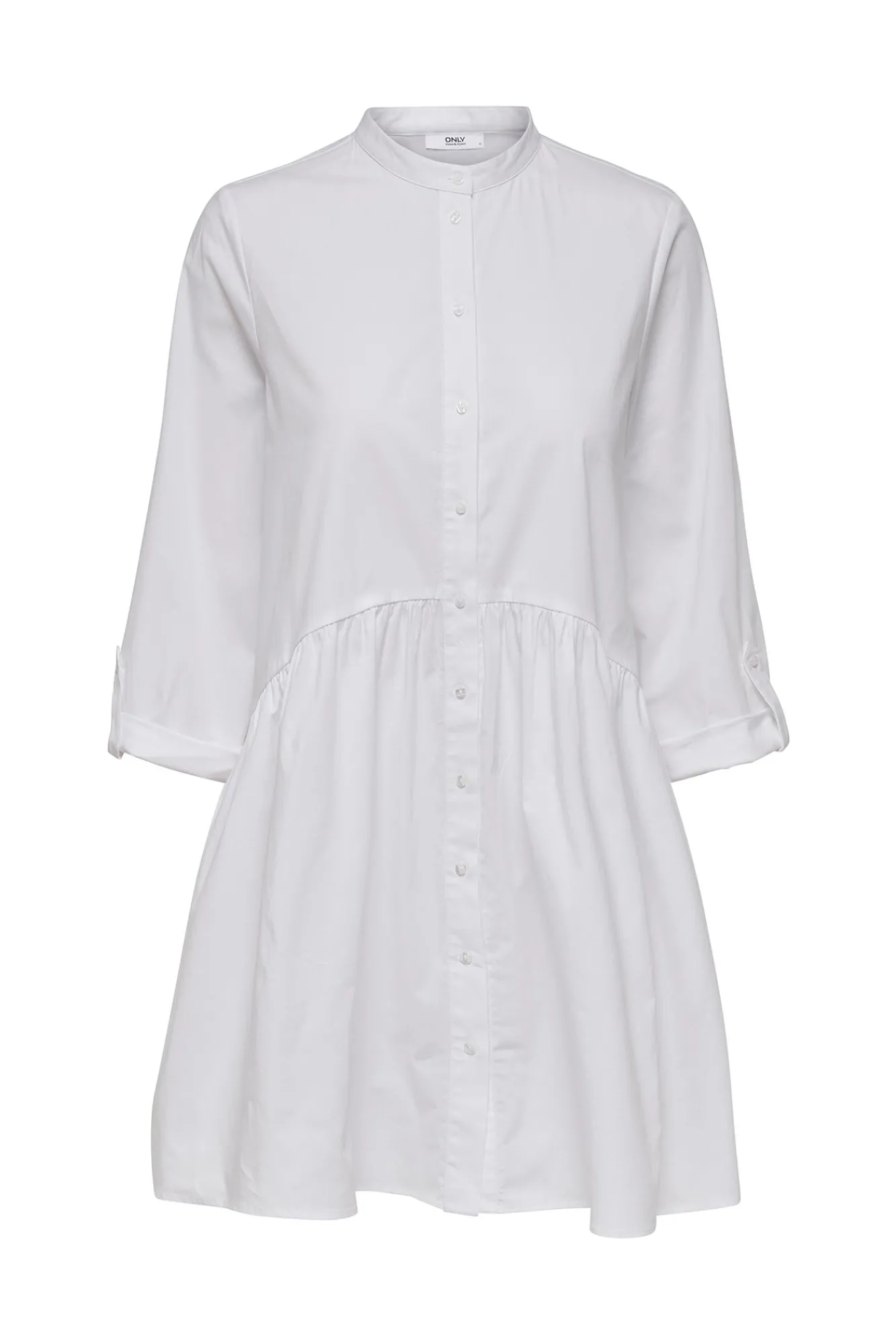 Only Vestido Corto Camisero Blanco Discount