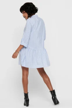 Only Vestido Corto Camisero Blanco New