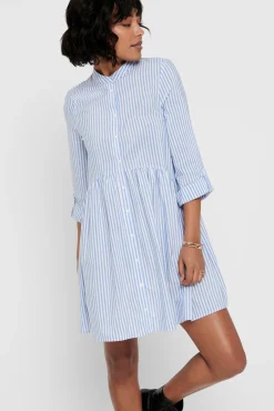 Only Vestido Corto Camisero Blanco New
