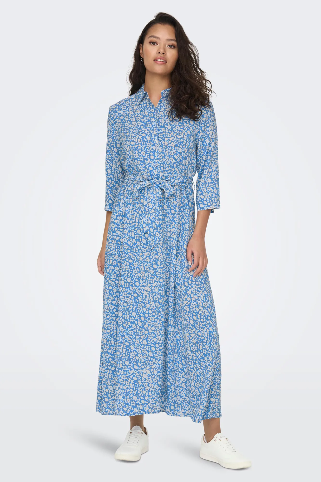 JDY Vestido Corto Camisero Azul Medio Discount