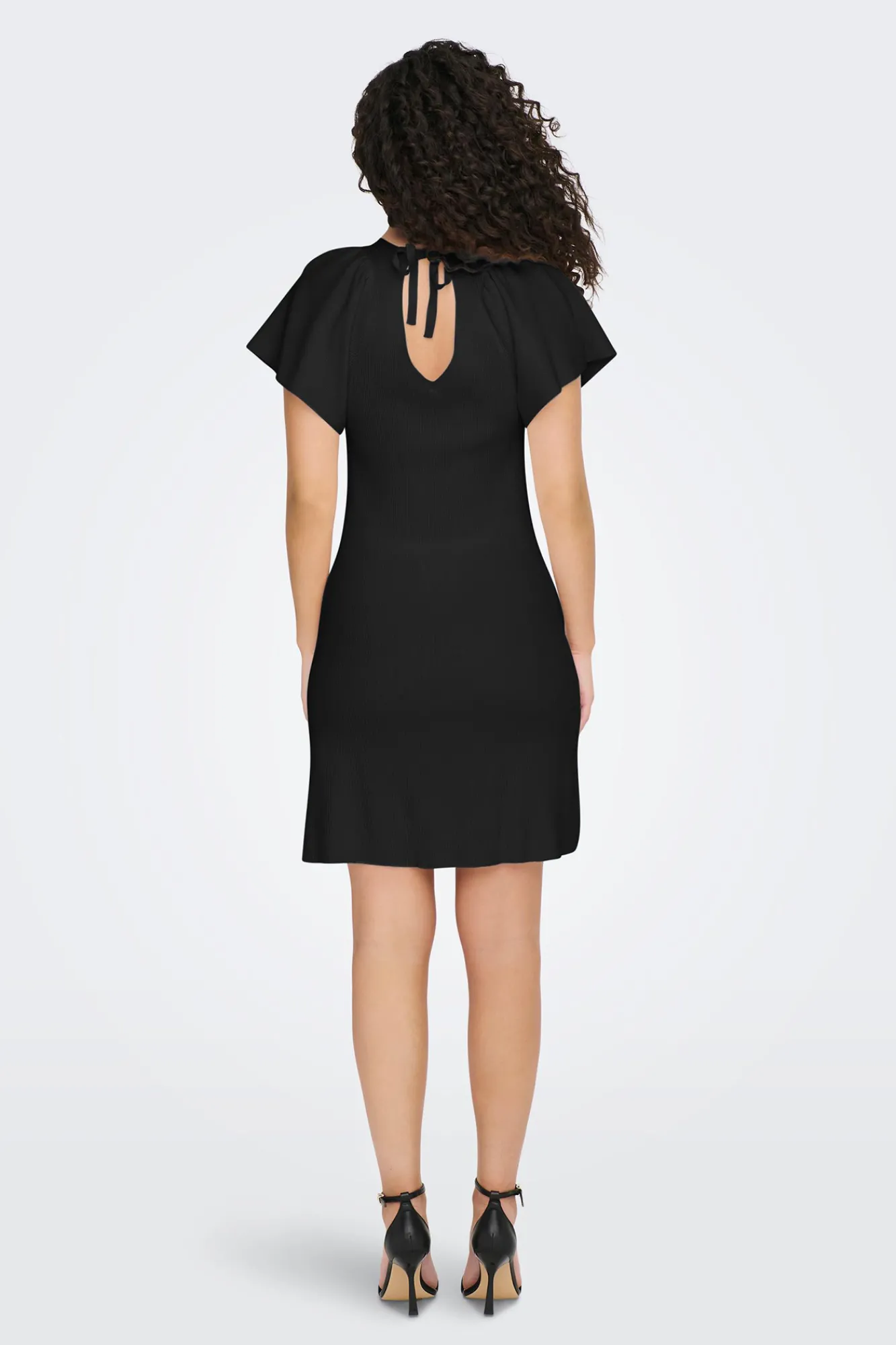 Only Vestido Corto Canale Negro Discount